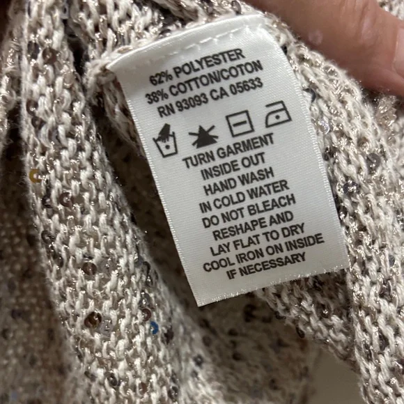 NIC+ZOE Beige Sequined Cardigan - Picture 4 of 5